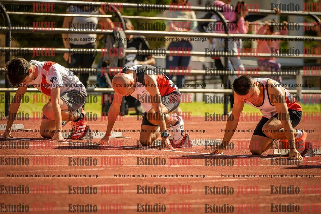 Fotos de los 100 m llanos de varones