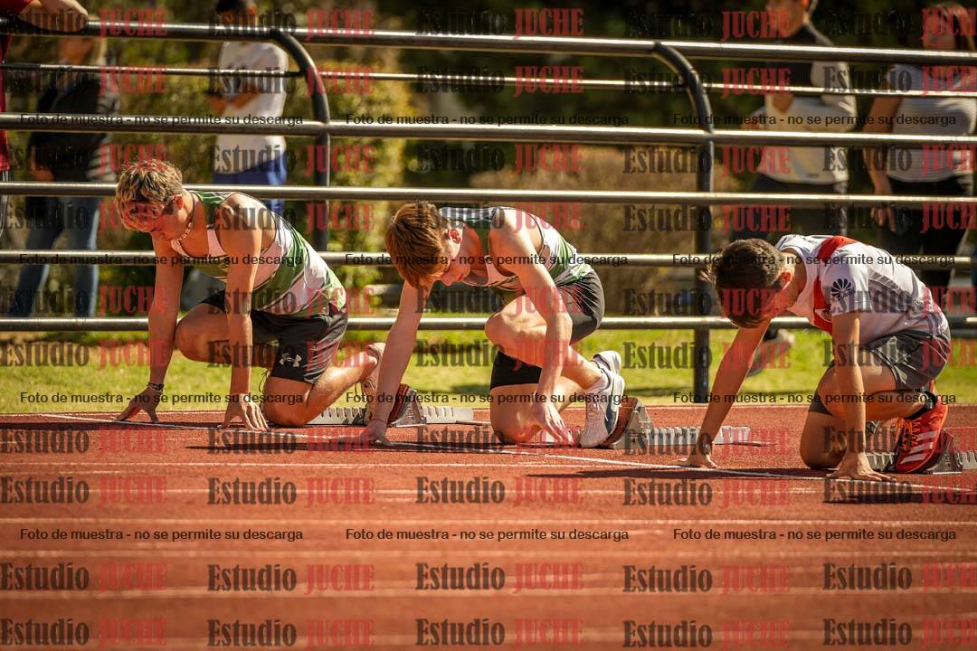 Fotos de los 100 m llanos de varones