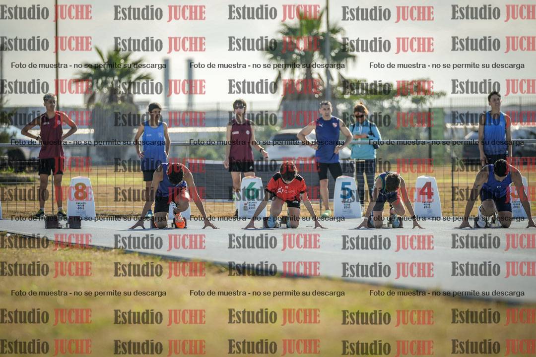 Fotos de los 100 m llanos de varones