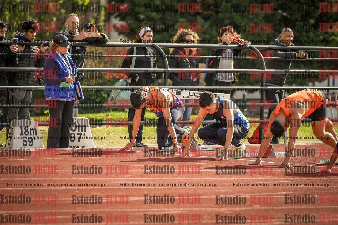 Fotos de los 100 m llanos de varones