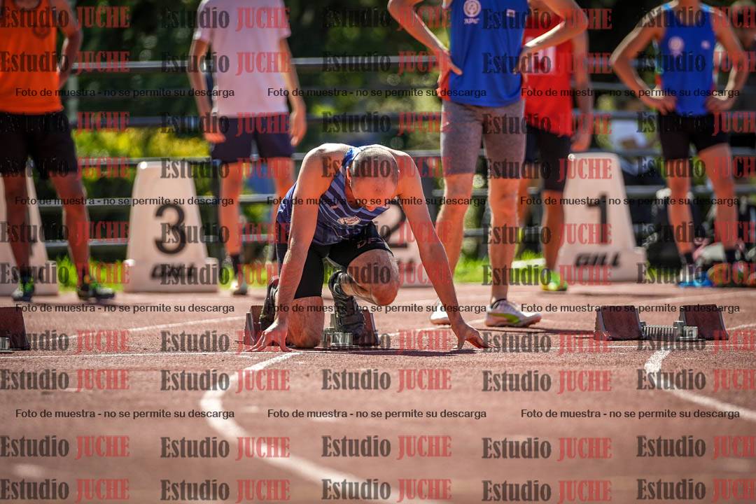 Fotos de los 100 m llanos de varones