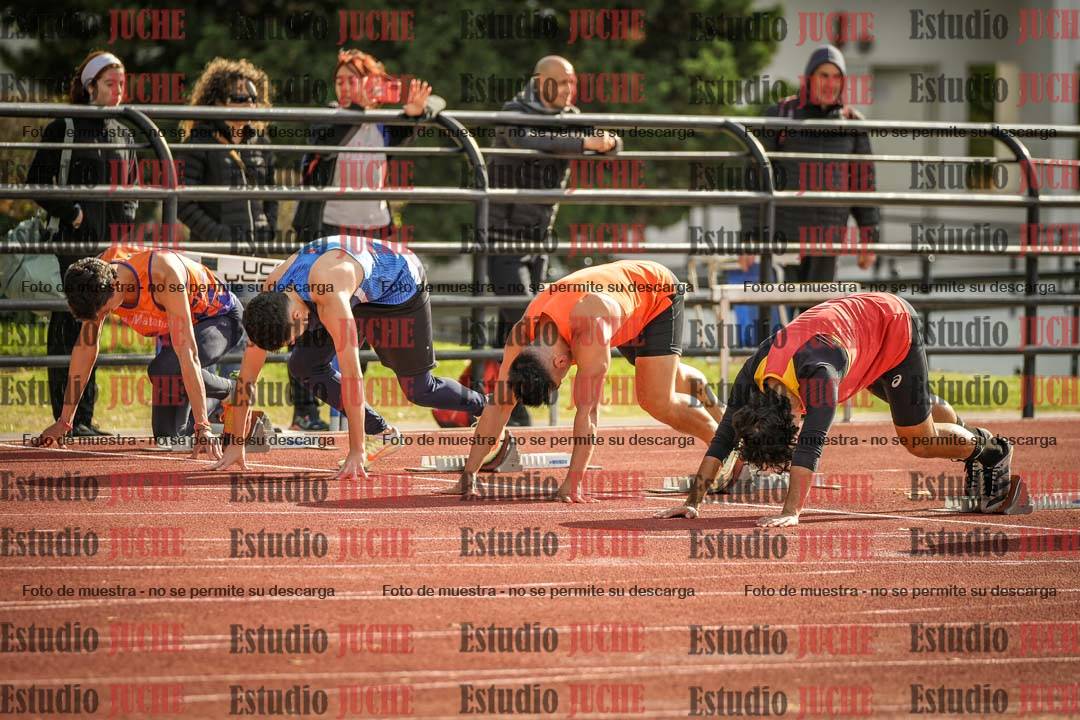 Fotos de los 100 m llanos de varones