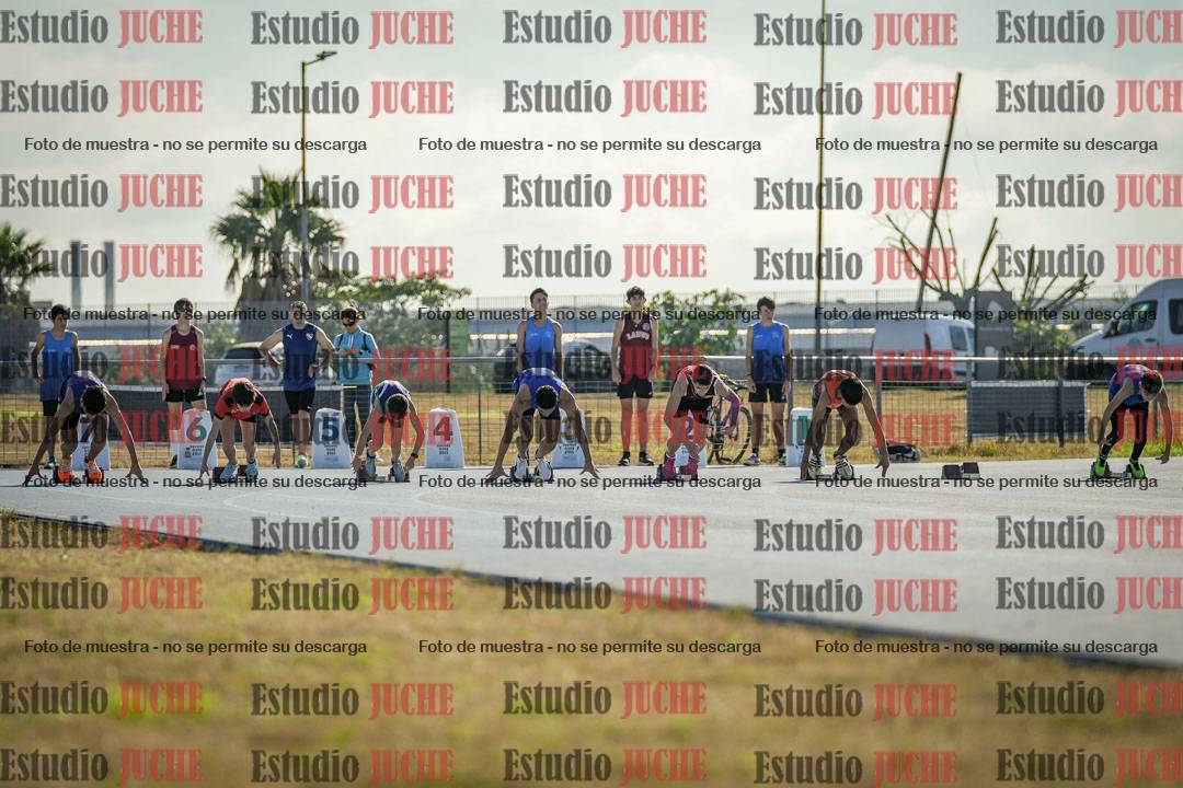 Fotos de los 100 m llanos de varones