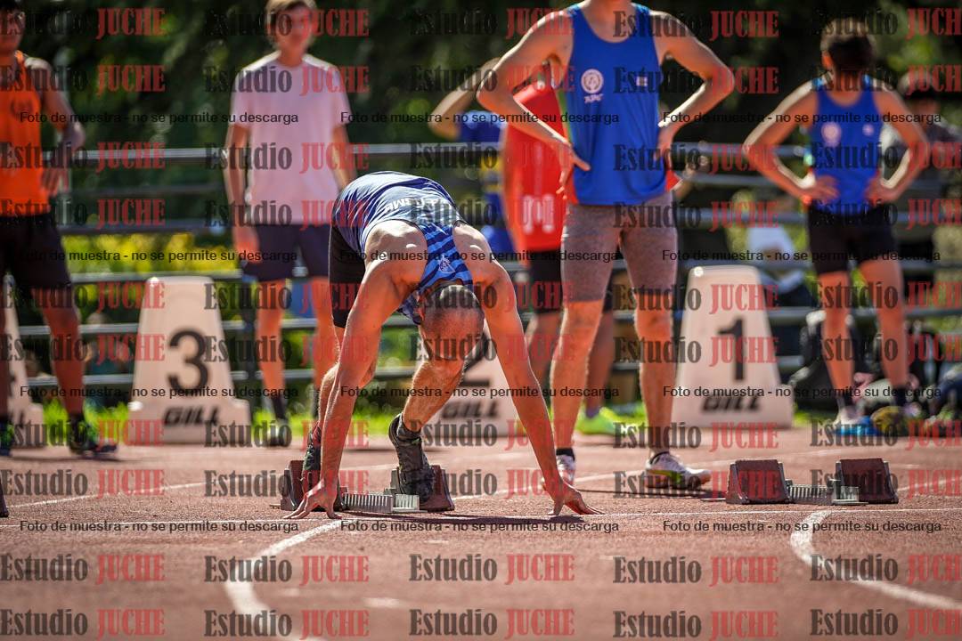 Fotos de los 100 m llanos de varones