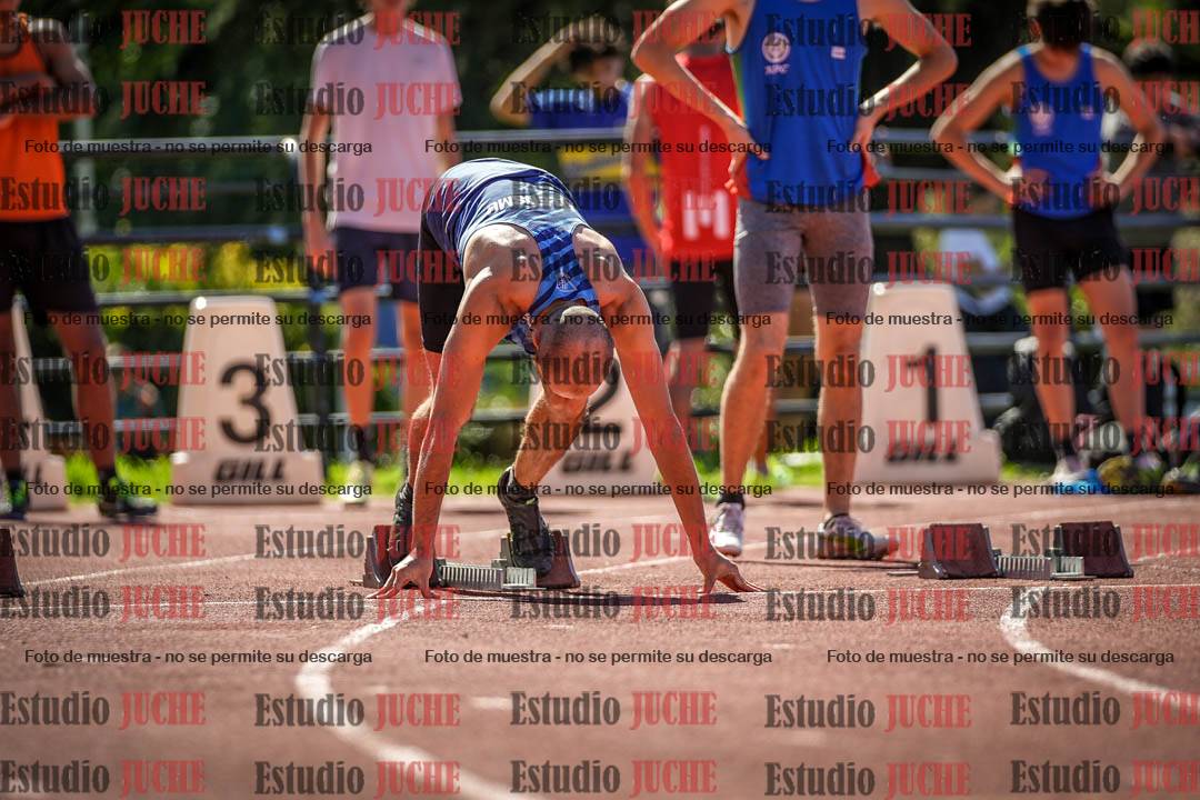 Fotos de los 100 m llanos de varones
