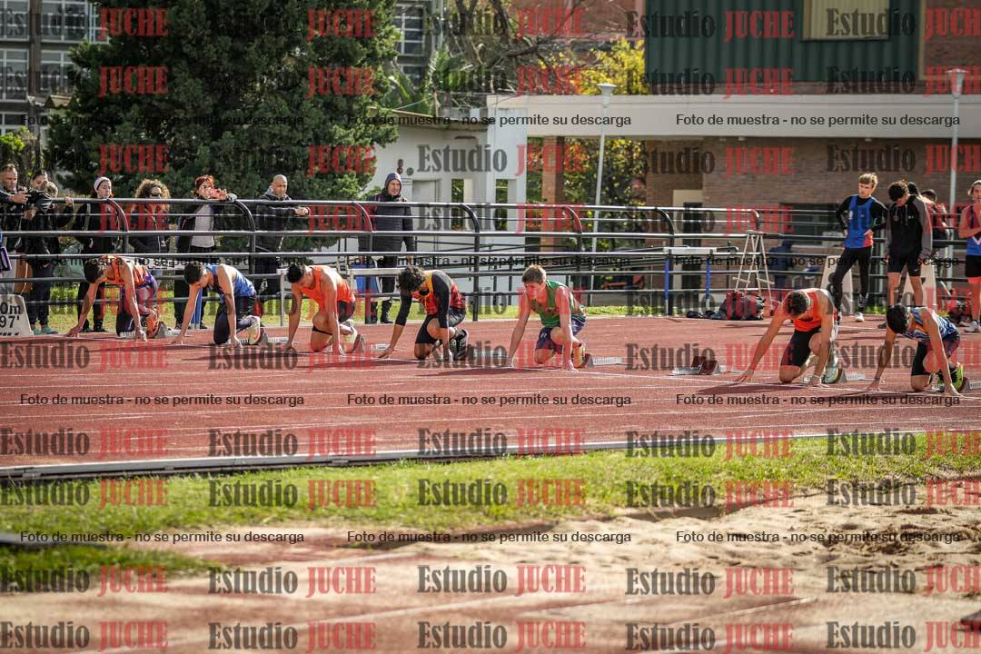 Fotos de los 100 m llanos de varones