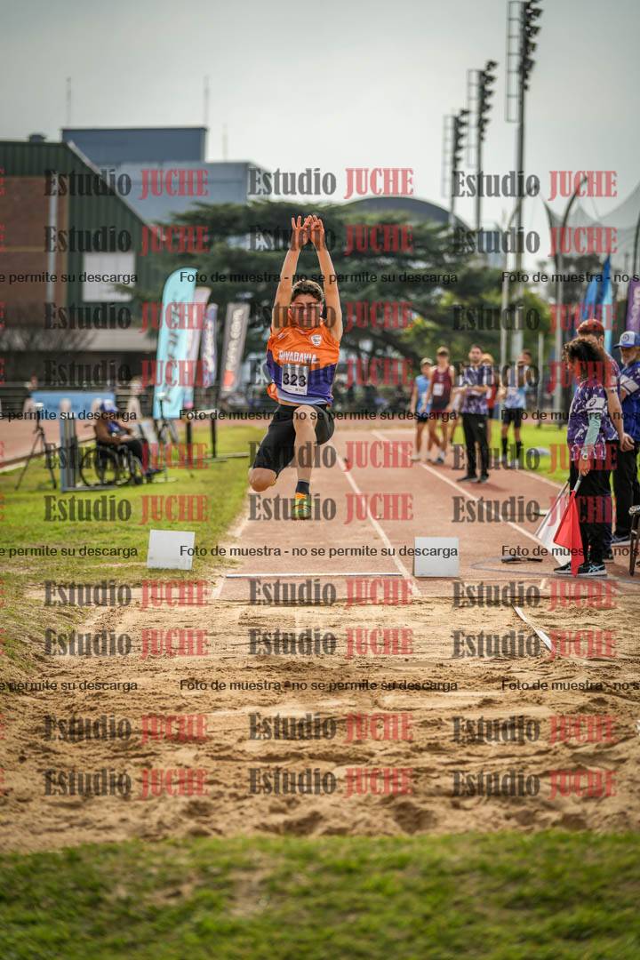 Fotos del salto en largo de varones