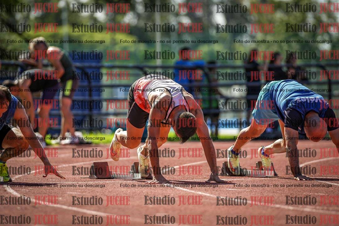 Fotos de los 100 m llanos de varones