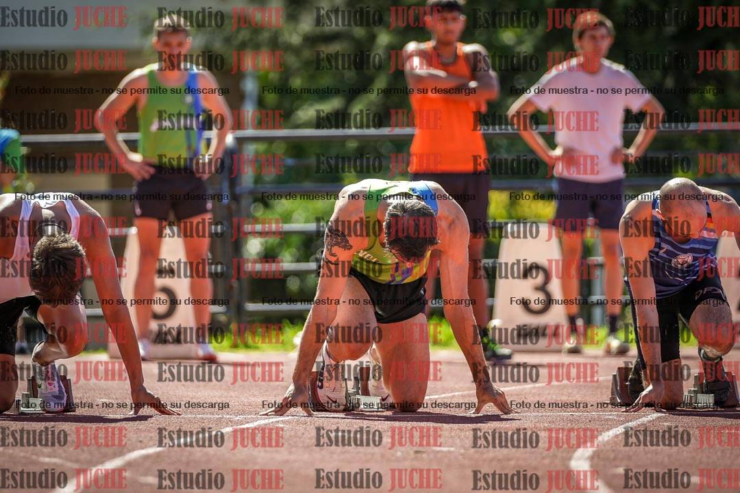 Fotos de los 100 m llanos de varones