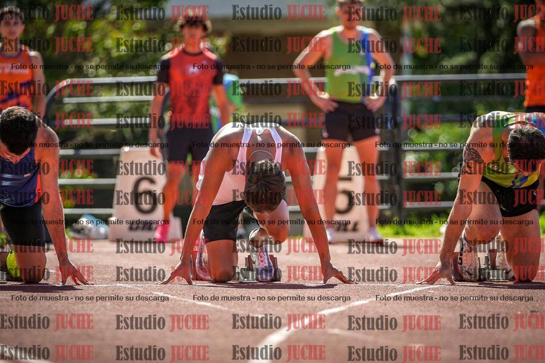 Fotos de los 100 m llanos de varones