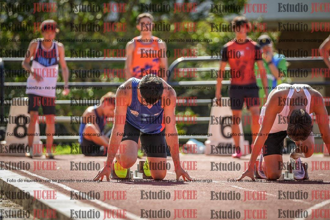 Fotos de los 100 m llanos de varones