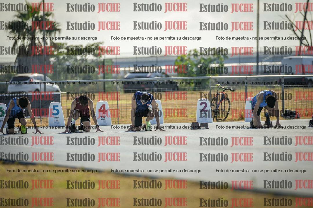 Fotos de los 100 m llanos de varones