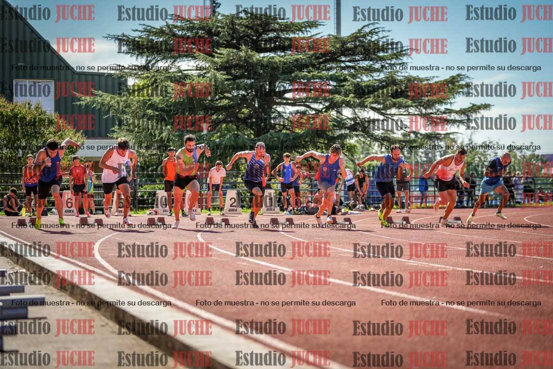 Fotos de los 100 m llanos de varones
