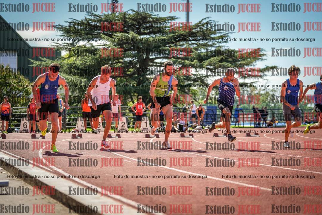 Fotos de los 100 m llanos de varones