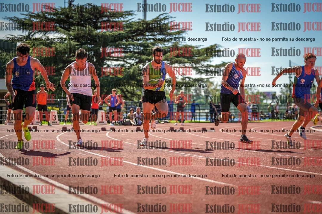 Fotos de los 100 m llanos de varones