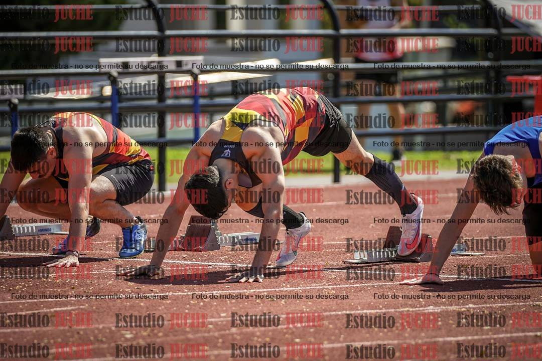 Fotos de los 100 m llanos de varones