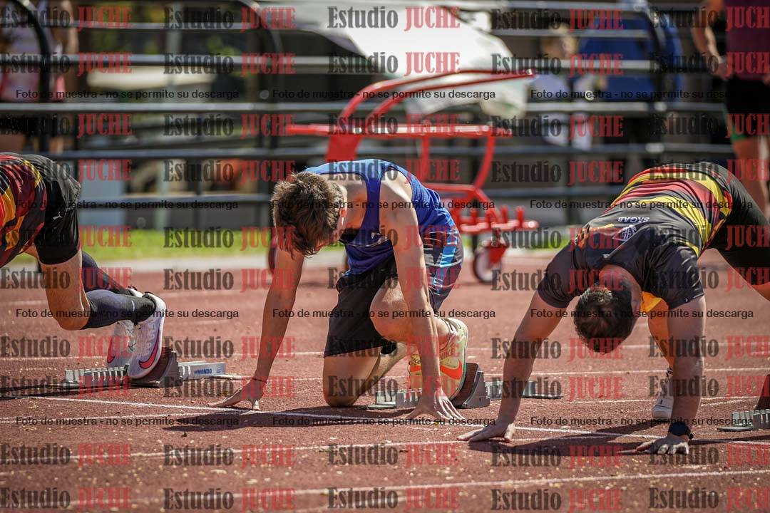 Fotos de los 100 m llanos de varones