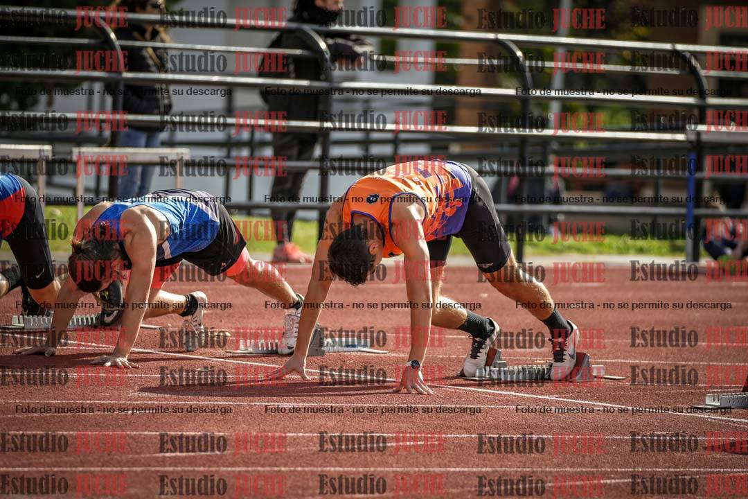 Fotos de los 100 m llanos de varones