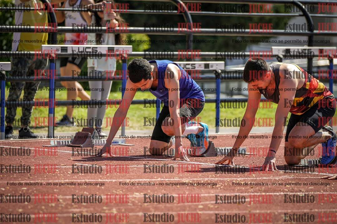 Fotos de los 100 m llanos de varones
