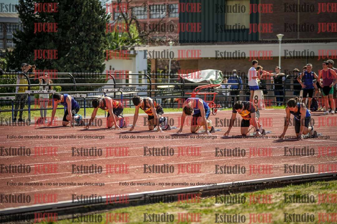 Fotos de los 100 m llanos de varones
