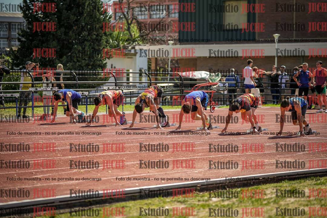 Fotos de los 100 m llanos de varones