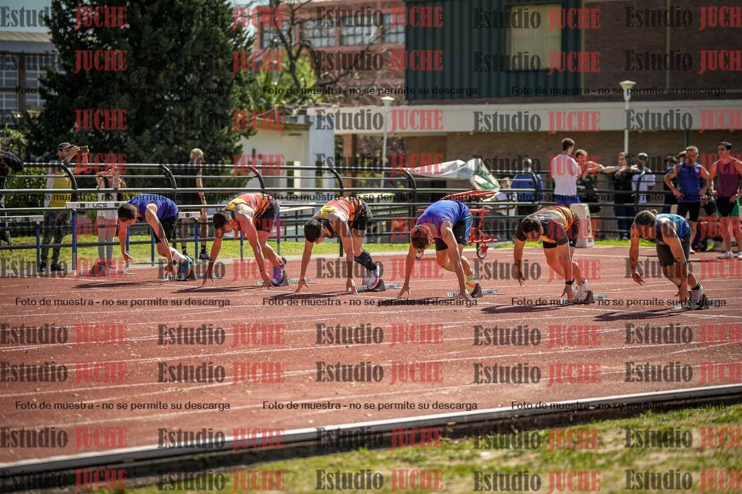 Fotos de los 100 m llanos de varones