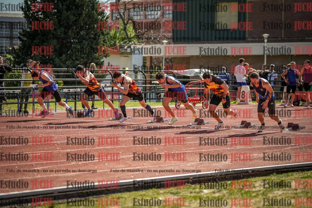 Fotos de los 100 m llanos de varones