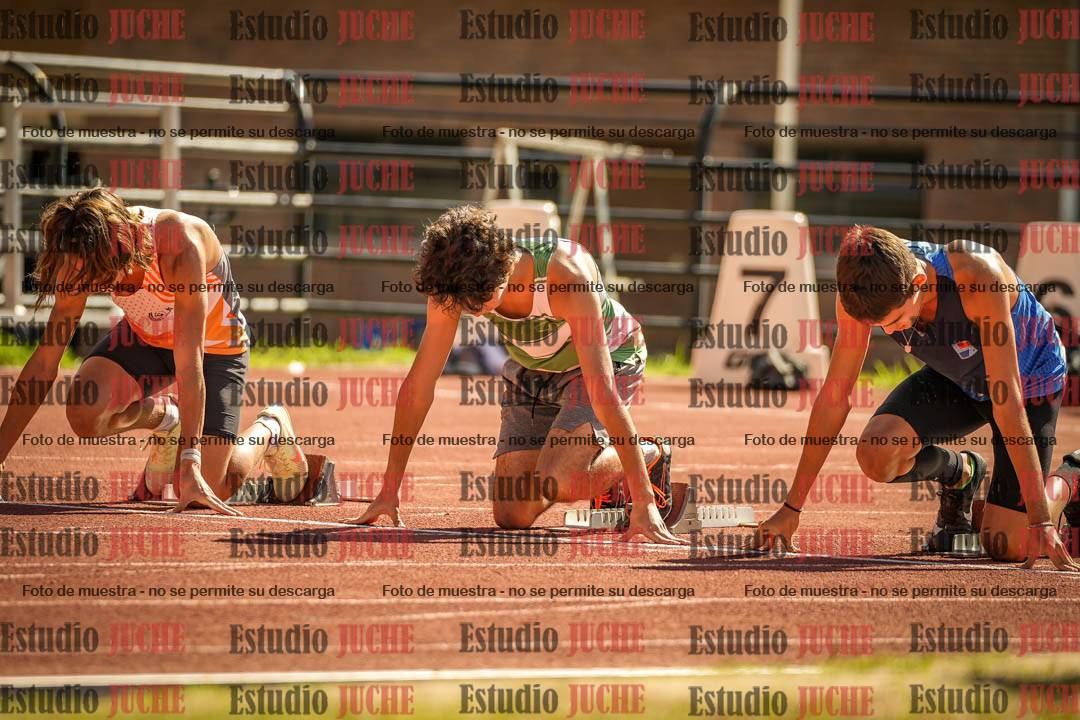 Fotos de los 100 m llanos de varones