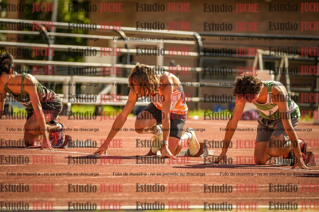 Fotos de los 100 m llanos de varones