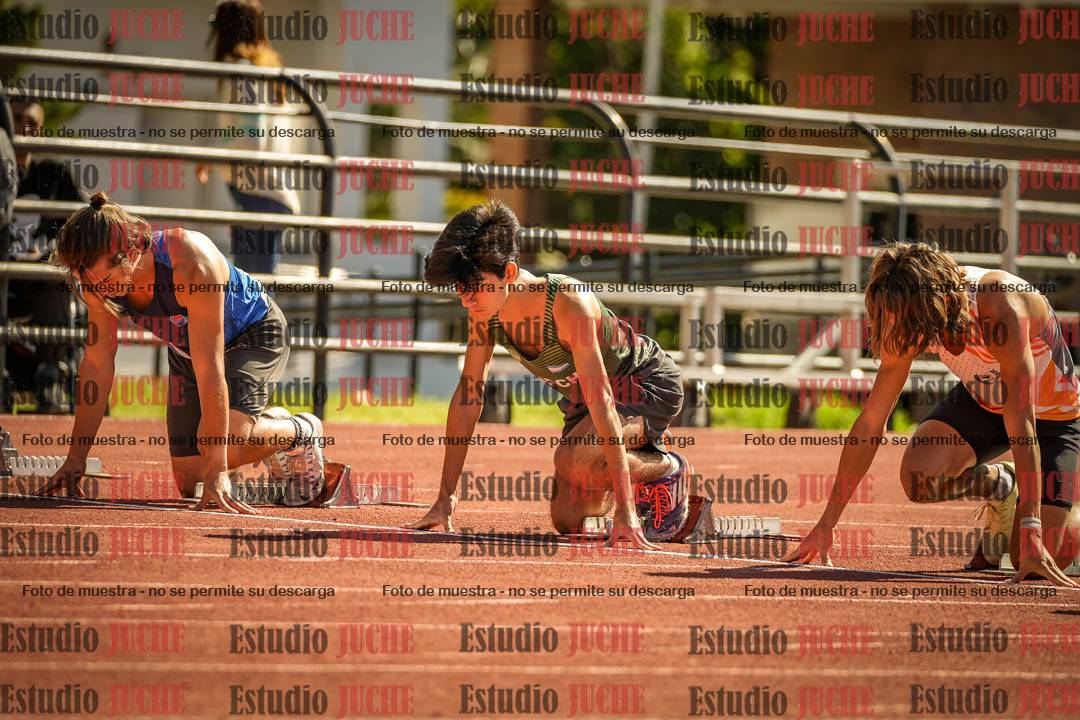 Fotos de los 100 m llanos de varones