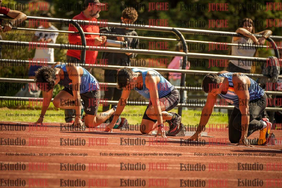 Fotos de los 100 m llanos de varones