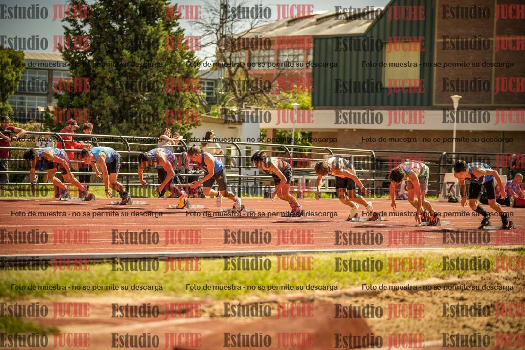 Fotos de los 100 m llanos de varones