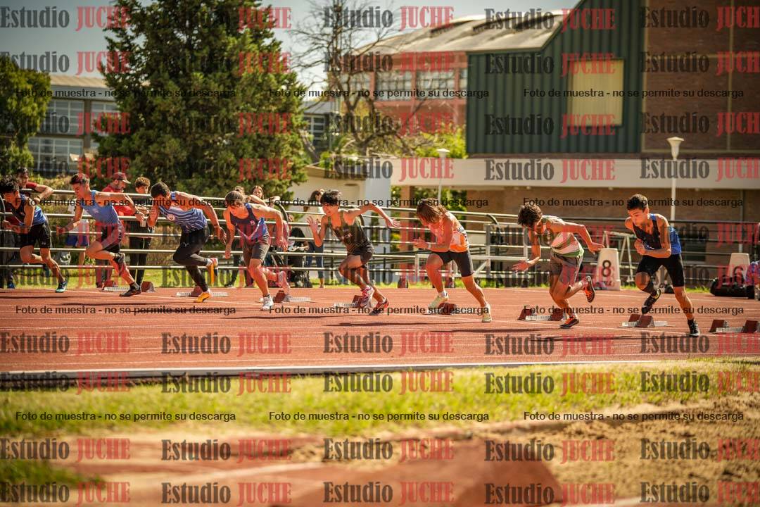 Fotos de los 100 m llanos de varones