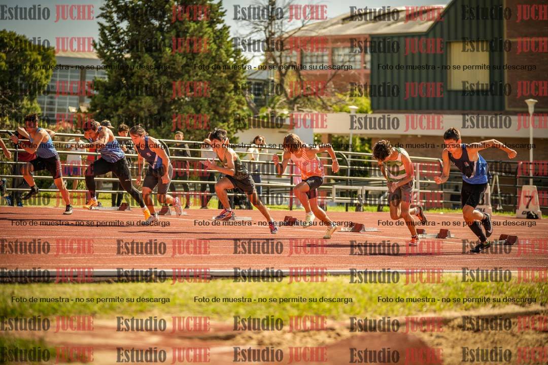 Fotos de los 100 m llanos de varones