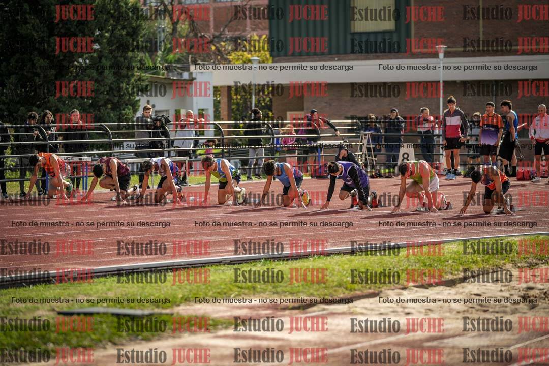 Fotos de los 100 m llanos de varones
