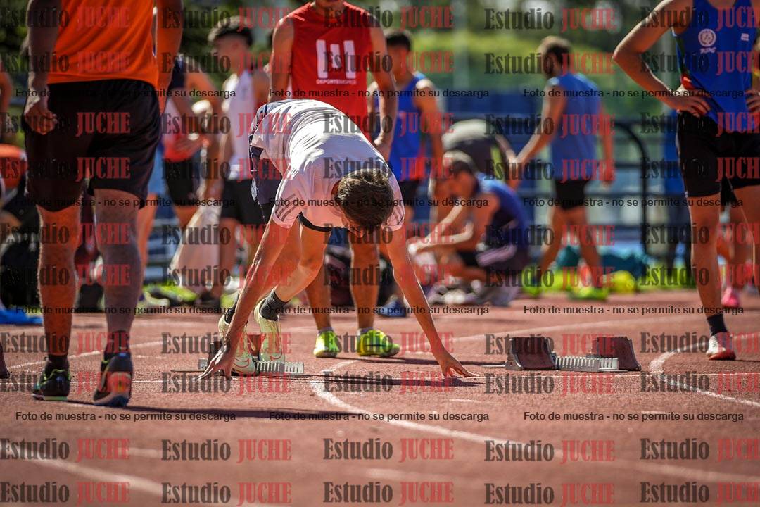 Fotos de los 100 m llanos de varones