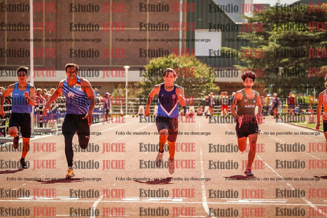 Fotos de los 100 m llanos de varones
