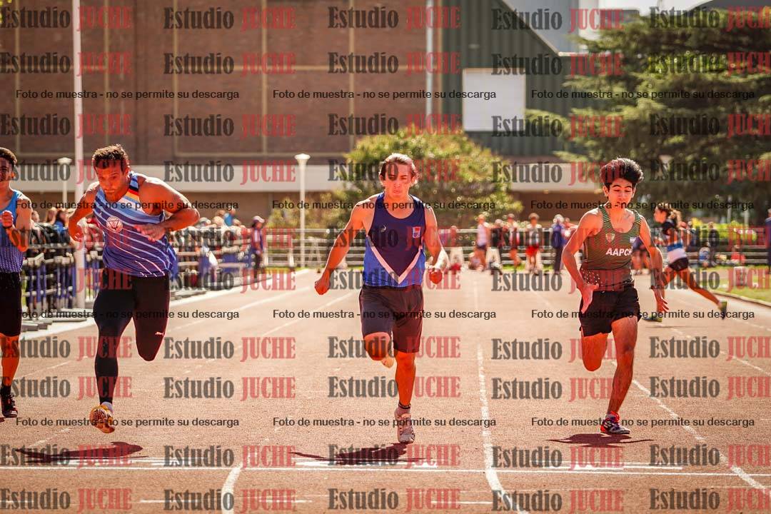 Fotos de los 100 m llanos de varones