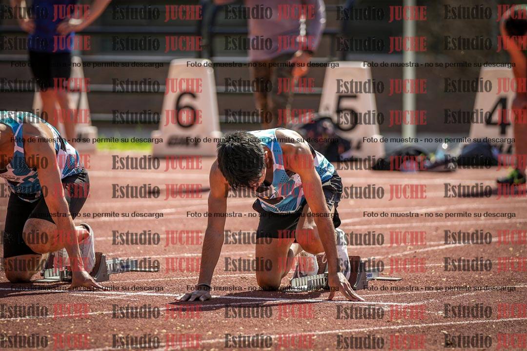 Fotos de los 100 m llanos de varones