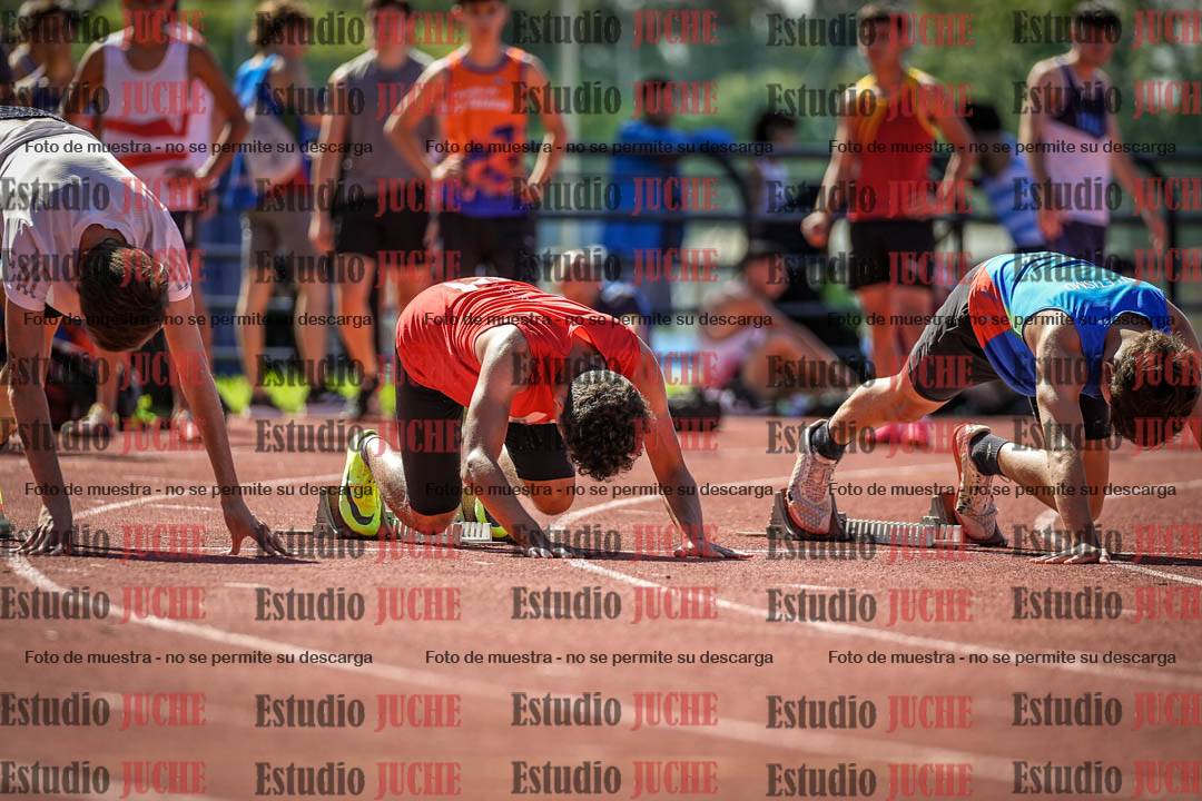 Fotos de los 100 m llanos de varones