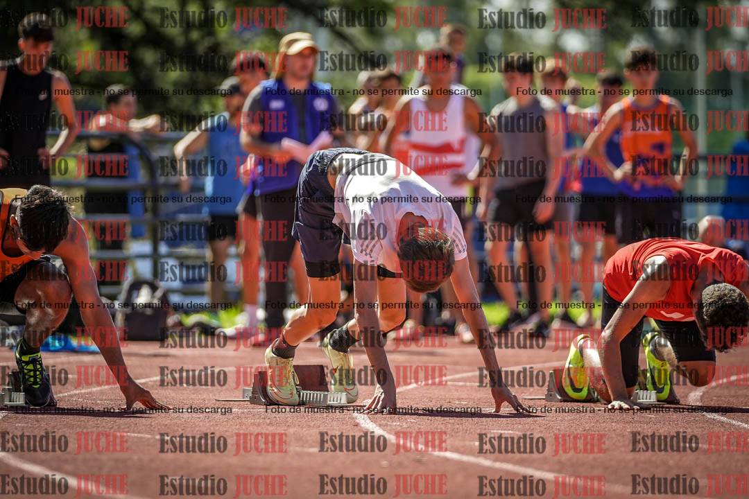 Fotos de los 100 m llanos de varones