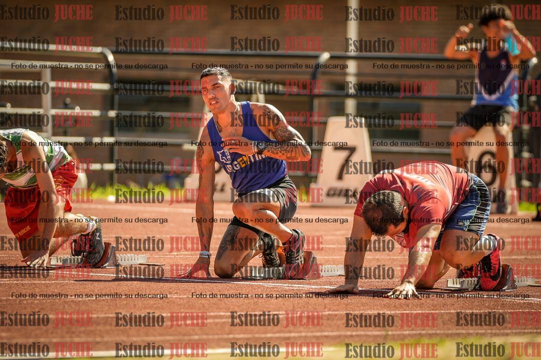 Fotos de los 100 m llanos de varones