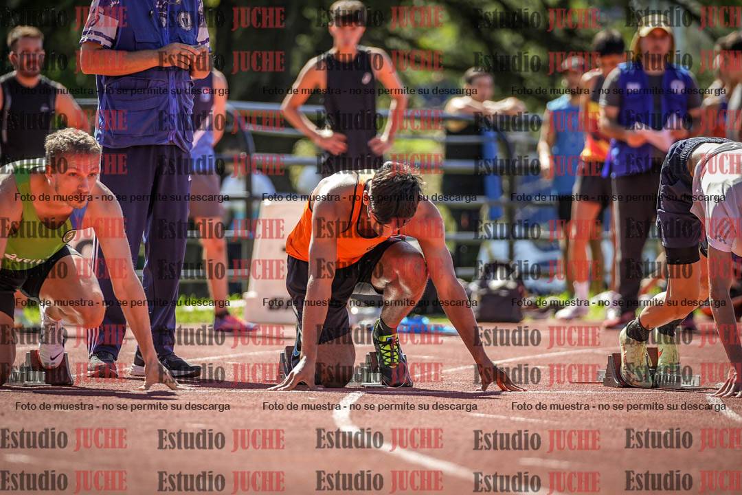 Fotos de los 100 m llanos de varones