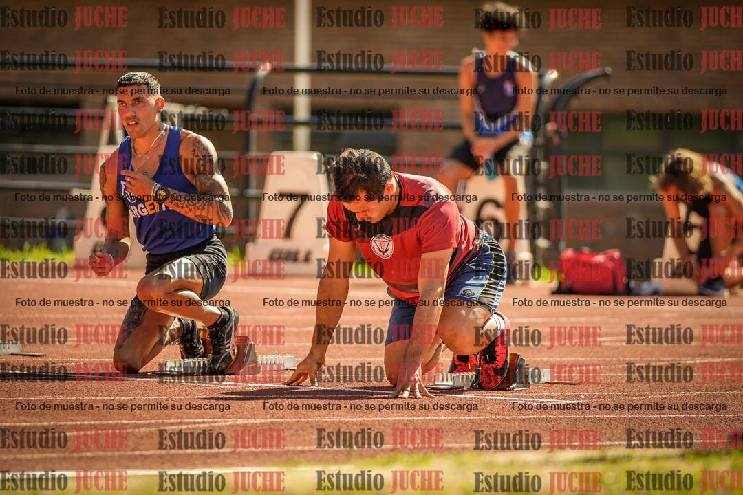 Fotos de los 100 m llanos de varones