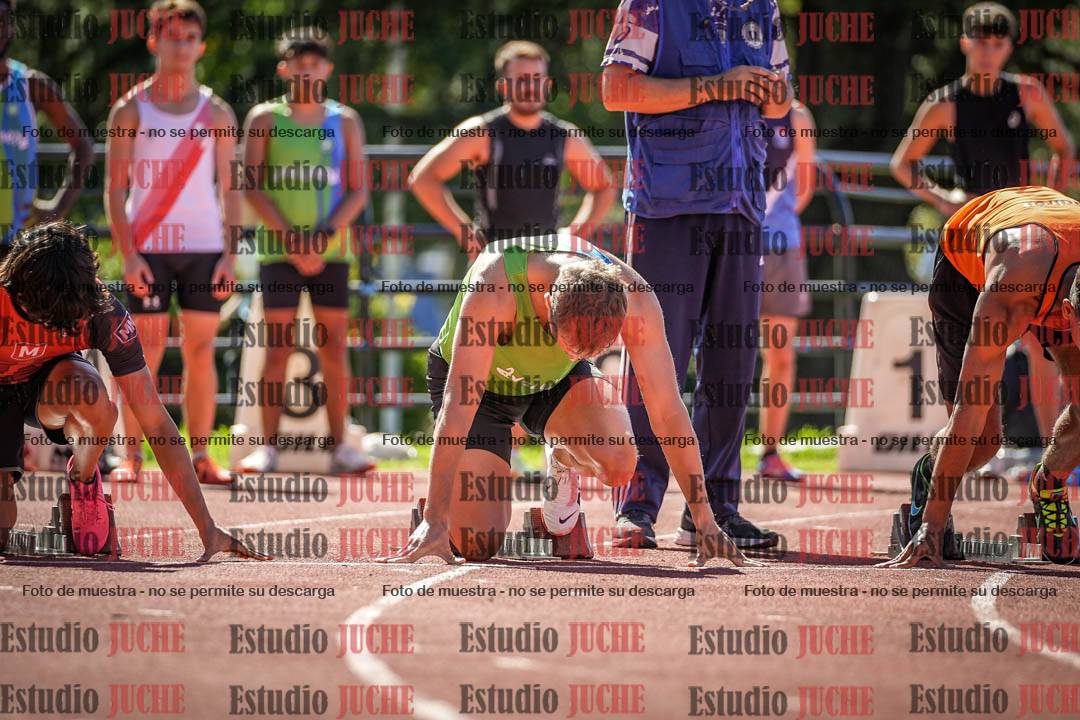 Fotos de los 100 m llanos de varones