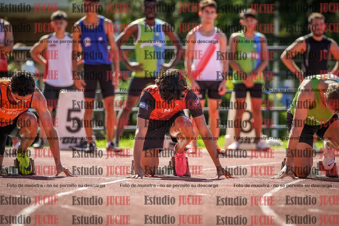 Fotos de los 100 m llanos de varones