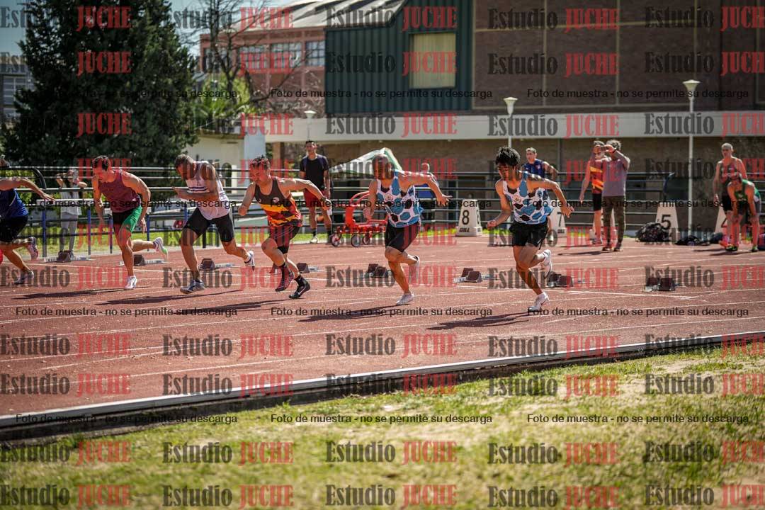 Fotos de los 100 m llanos de varones