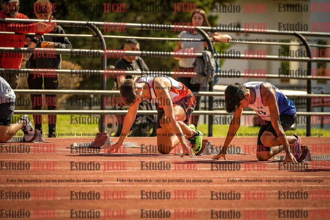 Fotos de los 100 m llanos de varones