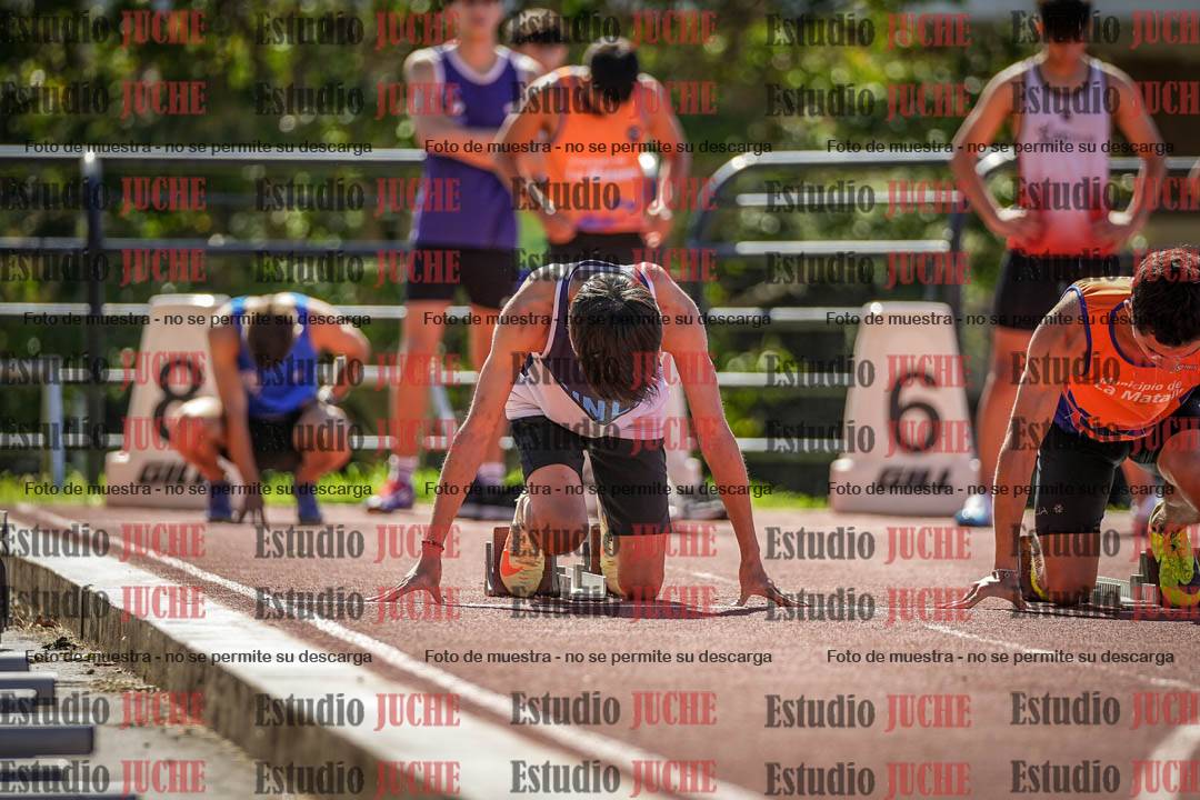 Fotos de los 100 m llanos de varones