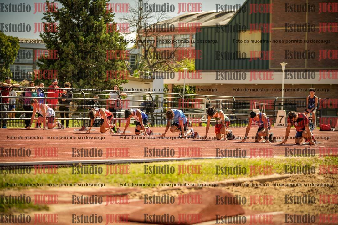 Fotos de los 100 m llanos de varones